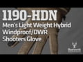 Huntworth 1190-HDN Men's Light Weight Hybrid Windproof DWR Shooters Glove