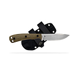 Image of Shield Arms SKT ASCENT KNIFE - BROWN BURLAP, DROP POINT, PLAIN EDGE, 3.6 BLADE, MICARTA HANDLE B8AC523C
