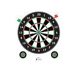 Image of Action Target DART-IV-100 DART-IV Paper 20&quot; X 24&quot; Dart Board Black/Gray/Gre