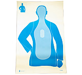 Image of Action Target Three Tone Blue B-21E Target, Cream and Blue, 23 x 35, 100 Per Box