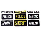 Image of BlackHawk Agent Patch w/Velcro 2 X 4 (1047) White on Black &quot;Agent&quot; 90AP00BK for Police, LE, FBI, CIA Agents