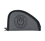 Ruger Compact Polyester Pistol Case w/Lockable Zipper and D-ring, Compact Size, 8in Length, Screen-Printed, Soft Lining, Gray, 27451