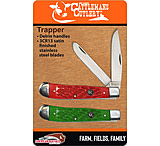 Image of American Buffalo Knife Abkt Cattlemans Cutlery Green/ Red Trapper 2-pack Promo