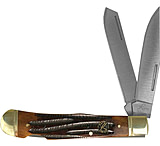 Image of American Buffalo Knife Abkt Roper Double Action Lock Back Trapper 3.25" Coffee Hndl