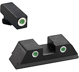 AmeriGlo Pistol Tritium Night Sights, Glock 17, 19, 22, 23, 24,26,27,33,34,35,37,38,39, Classic Green Front