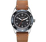 Image of ARMITRON ADVENTURE Solar-powered Analog Watch With Light Brown Leather Strap- 41mm