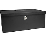 Image of Barska Key Lock Cash Box &amp; 6 Compartment Removable Tray