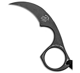 Image of Bastinelli Creations Bastinelli Diagnostic Karambit Fixed Blade Neck Knife Black 1.5 Black 8F005D3B