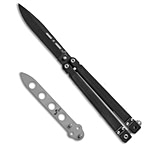 Image of Bear OPS Bear-Song II Butterfly Black G-10 Knife 4.5 Black + Trainer 35999 221827D1