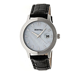 Image of Bertha Eden Mother-Of-Pearl Leather-Band Watch w/Date