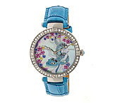 Image of Bertha Mia Mother-Of-Pearl Leather-Band Watch