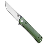 Image of Bestech Knives Kendo Tanto Liner Lock Knife Green G-10 3.75 Satin, Black 156FD5B3