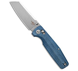 Image of Bestech Knives Large Slasher Cross Bar Lock Blue Micarta 3.5 Stonewash D2 02024414
