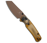 Image of Bestech Knives Bestechman Cicada's Wing Crossbar Lock Knife Amber Ultem 3.15 Gold BMK06D 17C26BE0