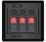 Image of Blue Sea Systems 1148 Remote Control Panel w/ 3 2145 Remote Control Contura Switch