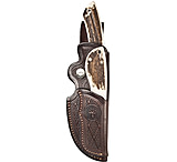Image of Boker USA Arbolito Guide'S Combo Set Stag Fixed Blade Set of Gut Hook Knives w/ Leather Sheath