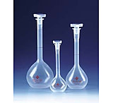 Image of BrandTech Volumetric Flasks with [SJ] Stoppers, Class A and Class B, BrandTech V676941 Class B Flasks, Polypropylene, Pack of 3