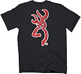 Image of Browning Bg Men's T-shirt W/buck Mark Logo Medium Black/red Bandana<