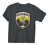 Image of Browning Youth Graphic Grunge Shield Short Sleeve T-Shirt - Men's