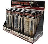Image of Caliber Gourmet Humvee Kneck Knife Display, 12 Piece, Black/Khaki/Green