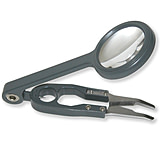 Image of Carson Fish'n Grip 4x Magnifier with Attached Precision Tweezers, Hook Cleaner, and Line Cutter OD-99