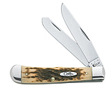 Image of Case 6254 CV Amber Bone Trapper Knife w/ Clip and Spey Blades