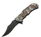 Image of China Made Meiji Dragon Linerlock A/O 3.50 in Stainless Steel Assisted Opening Folding Knife