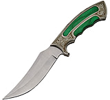 Image of China Made Silver &amp; Brown Fancy Bowie Fixed Blade Fixed Blade Knife