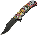 Image of China Made Tiger Snake Linerlock A/O 3.50 in Stainless Steel Assisted Opening Folding Knife