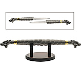 Image of China Made Twin Dragon Swords w Stand