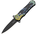 Image of China Made Wildlife Linerlock A/O Bear 3.50 in Stainless Steel Assisted Opening Folding Knife
