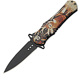 Image of China Made Wildlife Linerlock A/O Deer 3.50 in Stainless Steel Assisted Opening Folding Knife