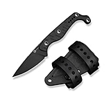 Image of CIVIVI Sokn Fixed Blade Knife Black G10 Handle 2.82inch Black Stonewashed Nitro-v Blade C22027-3, With 1pc Black Kydex Sheath &amp; 2pcs Black Straps
