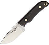 Image of Cougar Creek EZE Skinner Africanwood, 7in, ATS-34, Brown Leather Fixed Blade Knife
