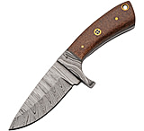 Image of Damascus Fixed Blade Brown Micarta