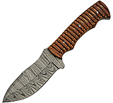 Image of Damascus Golden Yellow Skinner 4.50 in Damascus Steel Fixed Blade Knife