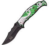 Image of Dark Side Blades Cobra Linerlock A/O Green/Slvr Folding Knife