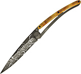 Image of Deejo 37g Tattoo Linerlock Hunting 3.75 in Stainless Steel Folding Knife