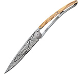 Image of Deejo 37g Tattoo Linerlock Whale 3.75 in Stainless Steel Folding Knife