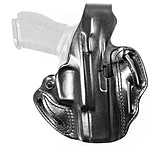 Image of DeSantis THUMB BREAK SCABBARD, OWB Holster, Fits Springfield Echelon 4 With or Without Optic, Leather Construction, Right Hand, Black