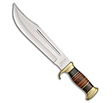 Image of Down Under Knives The Outback Fixed Blade Knife Leather/Ebony 10.9 Polish A6634579