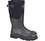 Dryshod Steel-Toe Adjustable Gusset Work Boot, Black/Yellow, 7, STG-UH-BK-007