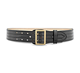Image of DutyMan 2-1/4inch Hi-gloss Leather Sam Brown 4 Row Stitch Duty Belt With Solid Brass Gold Buckle DTY-4031-36-9072