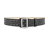 Image of DutyMan 2-1/4inch Plain Leather Sam Brown 4 Row Stitch Duty Belt With Nickel Buckle DTY-4011-34-9001