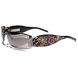 Image of Ed Hardy Skull Butterflies &amp; Roses Sunglasses EHS-020