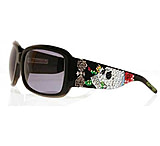 Image of Ed Hardy Skull &amp; Roses Crystal Sunglasses EHS-001