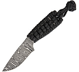 Image of Esee Damascus Izula Black Paracord Fixed Blade Knife