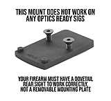 Evolution Gun Works Trijicon RMR Sight Mount, Sig P220-229, 320, 1.780in, Aluminum, Matte Black Hardcoat, 49518