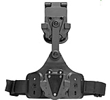 Alien Gear Holsters Rapid Force Expansion Dynamic Drop Leg Holster With Locking Belt Slide w/ Taq Strap w/Standard Buckle w/Clamshell Packaging, Matte Black, RFX-DD-BK-LBS-T-LK-C