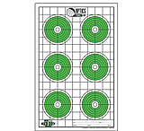 EZ2C Targets Red Dot Optics Style 6, Green and Black Ink on High Quality White Paper, 25 Pack, EZ2CRD06